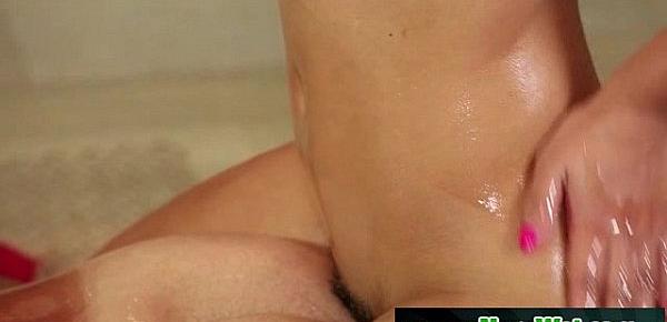  Slippery brunette takes cum and gives nuru massage 03